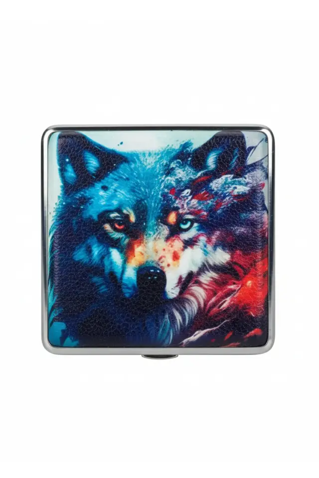 Kurt Desenli Metal Sigara Tabakası