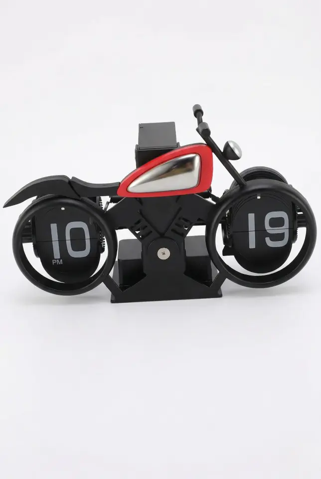 Motosiklet Flip Saat Benzersiz Tasarım Vintage Retro Saat