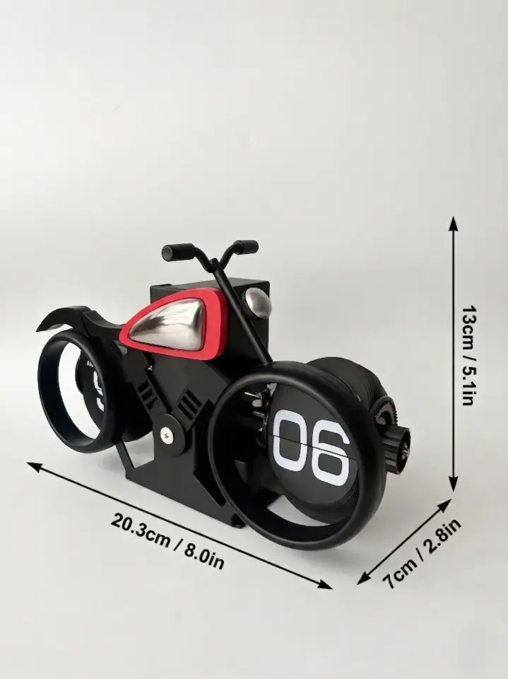 Motosiklet Flip Saat Benzersiz Tasarım Vintage Retro Saat
