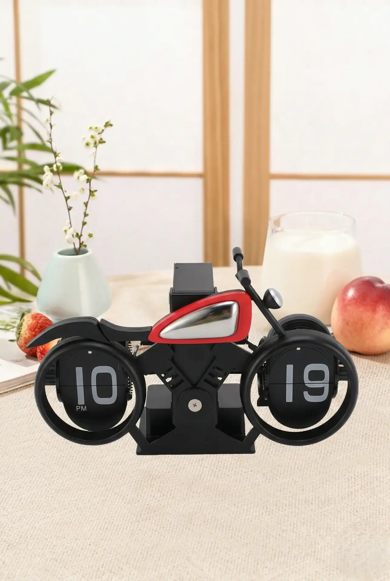 Motosiklet Flip Saat Benzersiz Tasarım Vintage Retro Saat