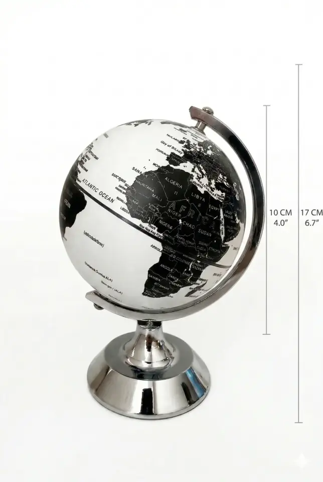 Dünya Küresi Dekoratif Masa Üstü Küre Ofis Aksesuarı Şık Hediye