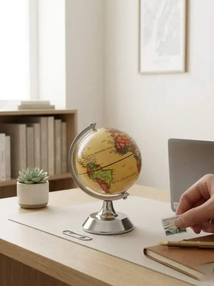 Dünya Küresi Dekoratif Masa Üstü Küre Ofis Aksesuarı Şık Hediye