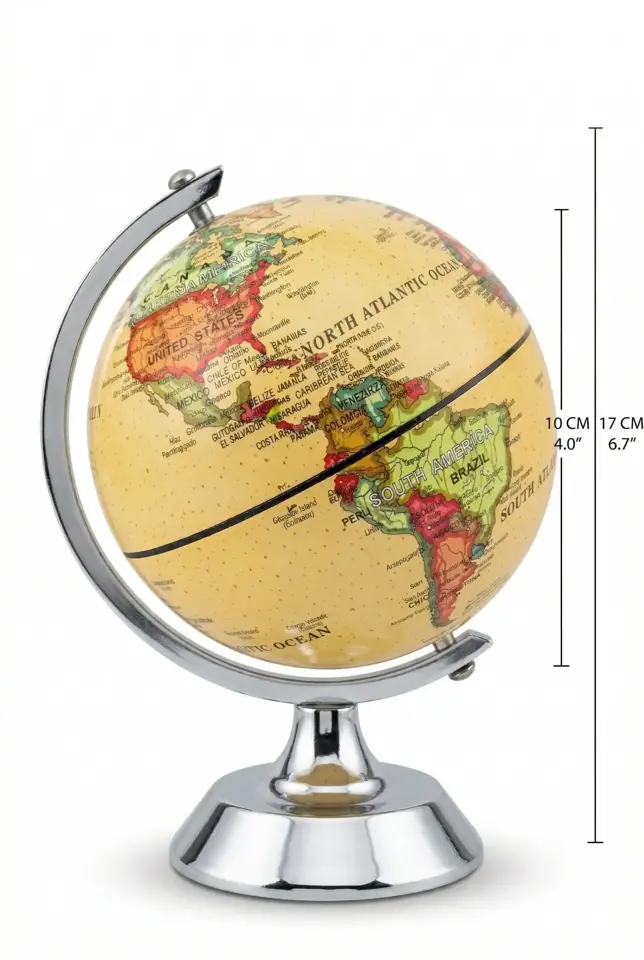 Dünya Küresi Dekoratif Masa Üstü Küre Ofis Aksesuarı Şık Hediye