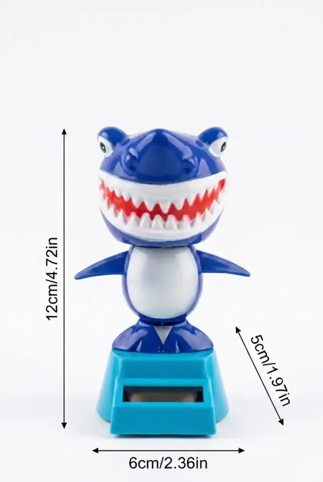 Güneş Enerjili Solar Dans Eden Figür Köpekbalığı - Ev Ofis Araba Masaüstü İçin