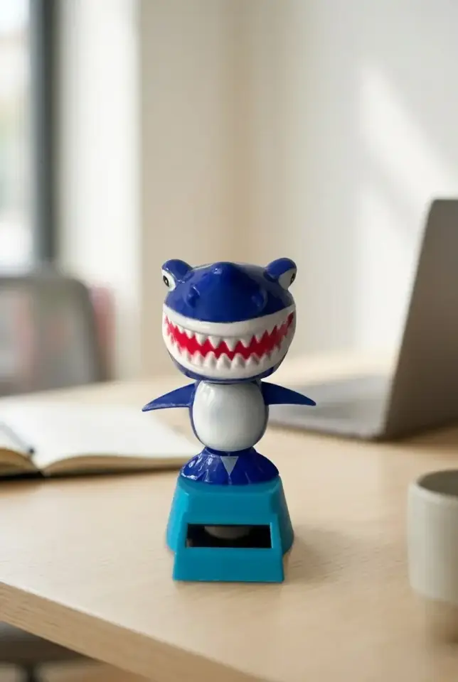 Güneş Enerjili Solar Dans Eden Figür Köpekbalığı - Ev Ofis Araba Masaüstü İçin