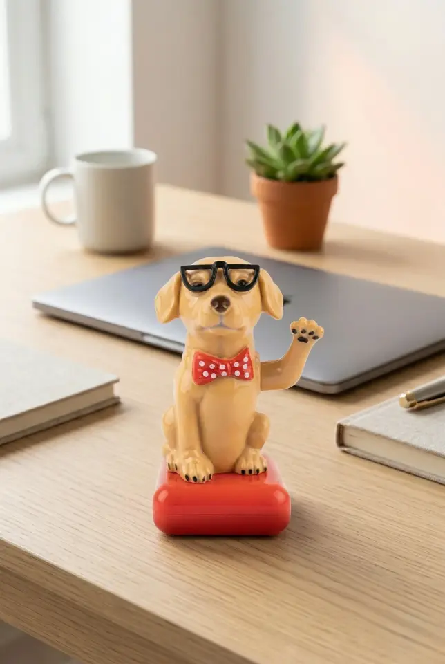 Güneş Enerjili Solar Dans Eden Figür Köpek - Ev Ofis Araba Masaüstü İçin