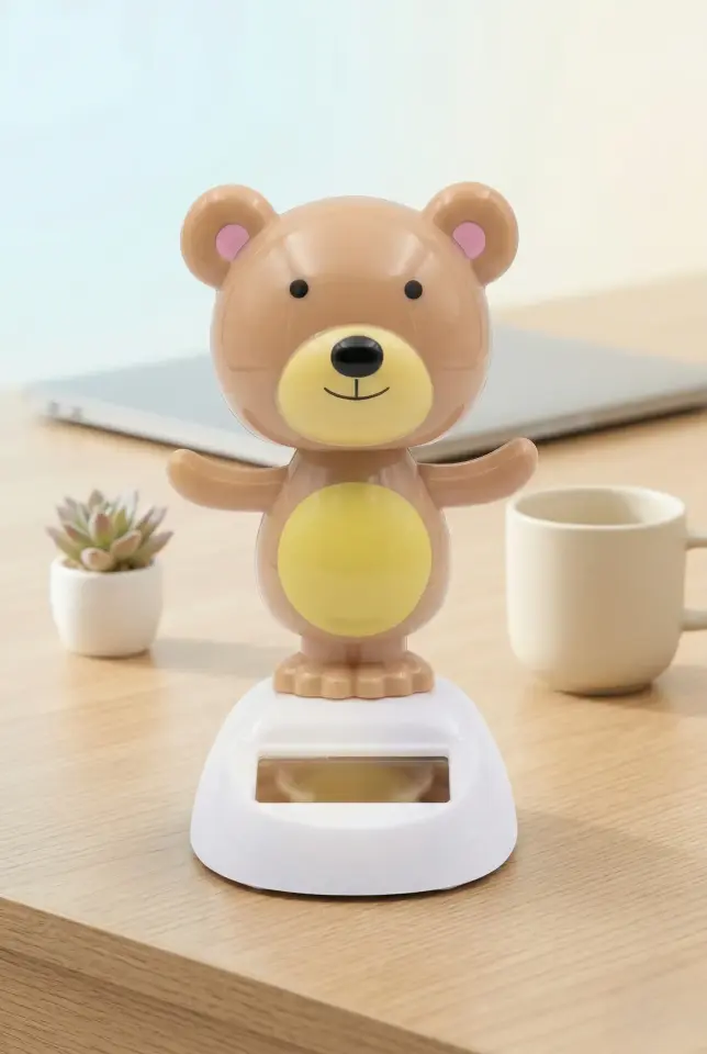 Güneş Enerjili Solar Dans Eden Figür Ayıcıklar - Ev Ofis Araba Masaüstü İçin