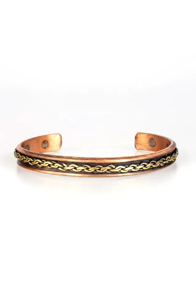 Etnik İyonlu Bakır Bileklik – Manyetik El İşçiliği Bakır Bileklik