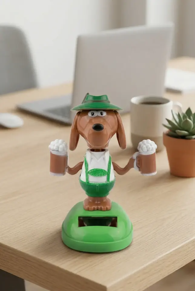 Güneş Enerjili Solar Dans Eden Figür Köpek - Ev Ofis Araba Masaüstü İçin