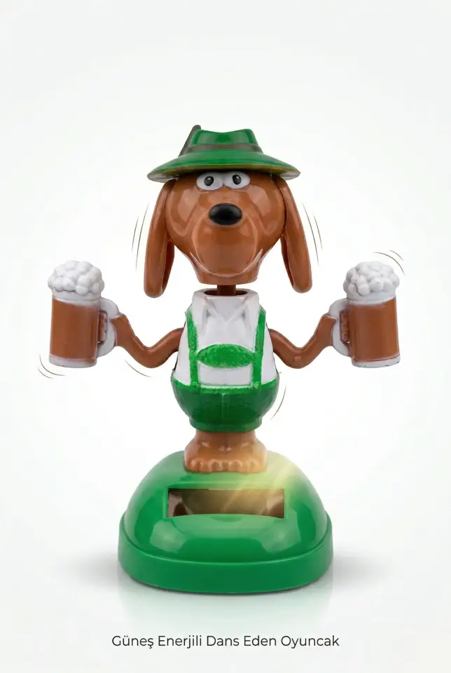 Güneş Enerjili Solar Dans Eden Figür Köpek - Ev Ofis Araba Masaüstü İçin