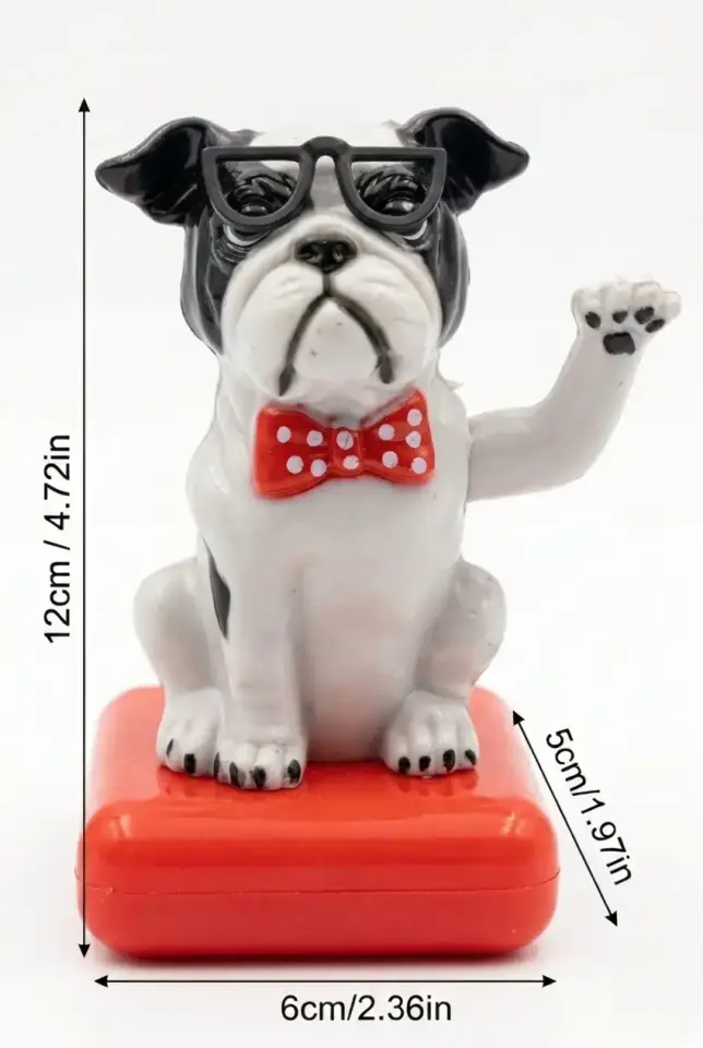 Güneş Enerjili Solar Dans Eden Figür Köpek - Ev Ofis Araba Masaüstü İçin