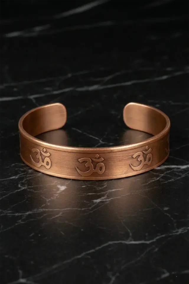 Etnik İyonlu Bakır Bileklik – Manyetik El İşçiliği Bakır Bileklik