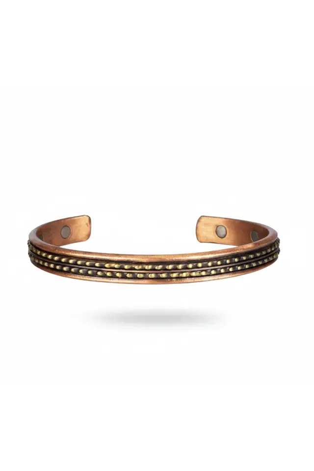 Etnik İyonlu Bakır Bileklik – Manyetik El İşçiliği Bakır Bileklik