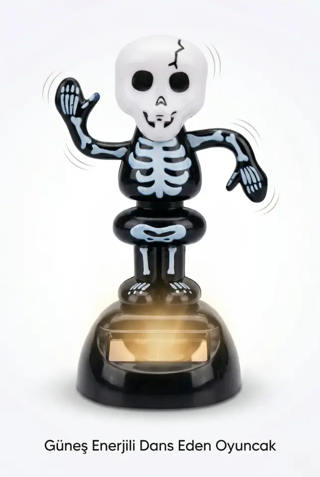 Güneş Enerjili Solar Dans Eden Figür İskelet - Ev Ofis Araba Masaüstü İçin