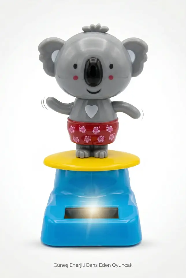 Güneş Enerjili Solar Dans Eden Figür Koala - Ev Ofis Araba Masaüstü İçin