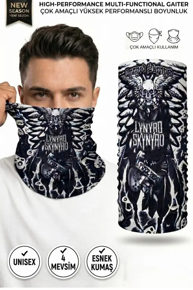 Unisex - 12 Farklı Kullanım Çok Amaçlı Dikişsiz Bandana - UV Korumalı, Nefes Alan Buff Tipi Boyunluk