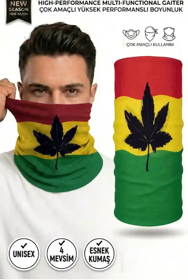 Unisex - 12 Farklı Kullanım Çok Amaçlı Dikişsiz Bandana - UV Korumalı, Nefes Alan Buff Tipi Boyunluk