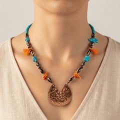 Kadın Etnik <br>Doğal Taş Kolyeler