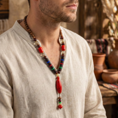 Erkek Doğal Taş<br>Mala Kolyeler